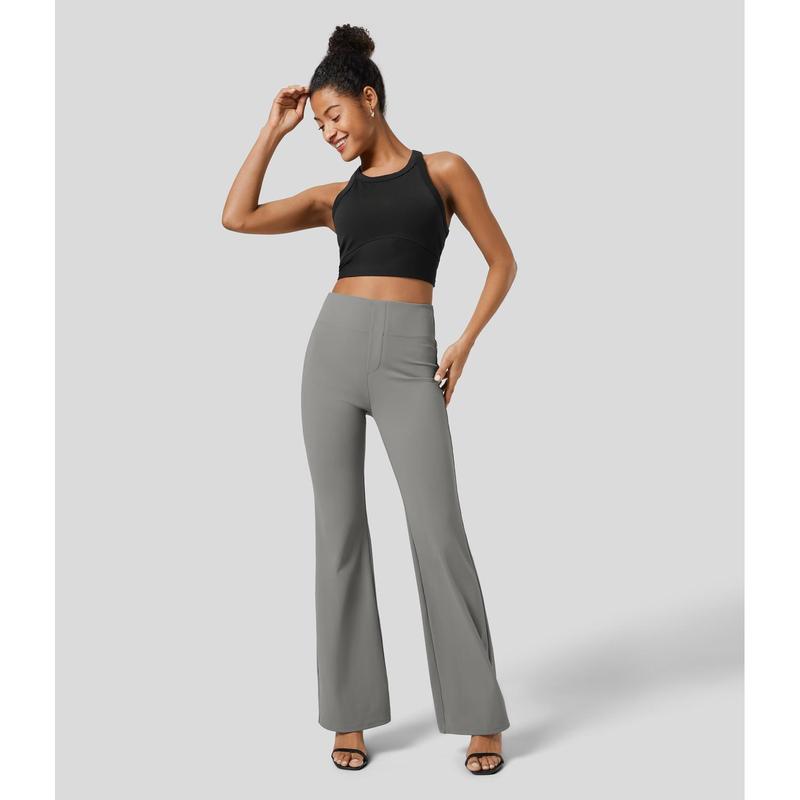 Halara High Waisted Back Side Pocket Slight Flare Work Pants