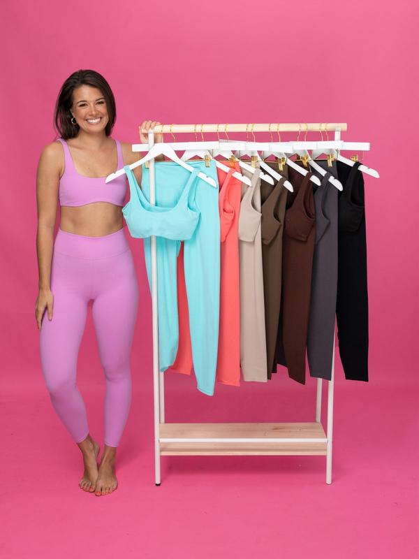 Butter Fabric Ankle Length Leggings | S - L Set w  Sku54358