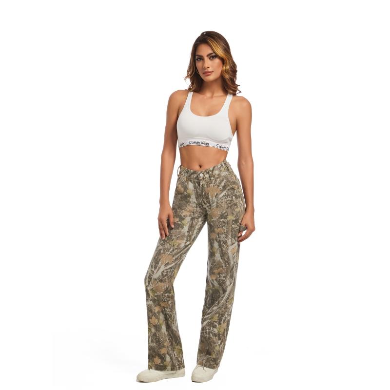 PinkyMoor Overalls Camouflage Pants Wide Leg Pants Jeans Sweatpants Streetwear Womenswear cameo  jeans