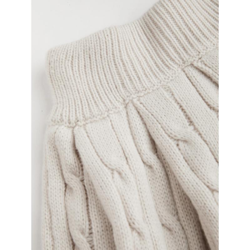 Cider [size 2-26] Cable Knit Middle Waist Solid Mini Skirt