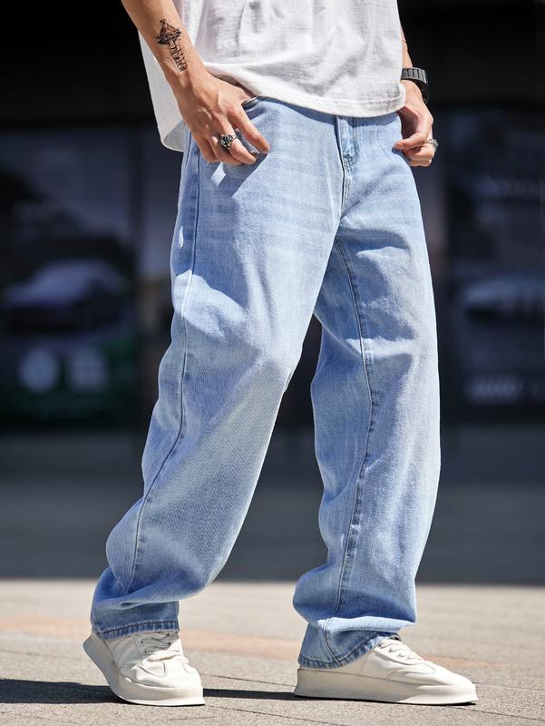 High Waist Winter Fashion Loose Jeans Baggy Straight Leg Denim Pants Trousers