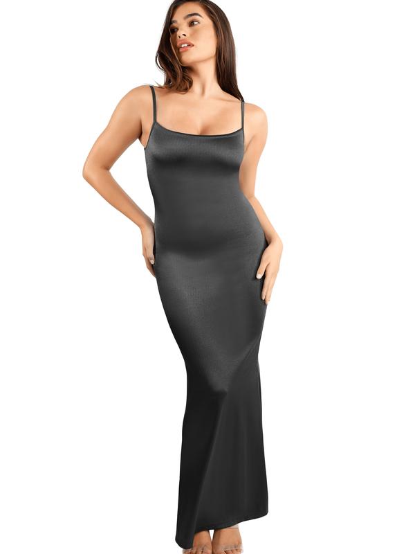 Popilush The Shapewear Dress Slip Shine Maxi Dresses Casual Womenswear Clothing Party