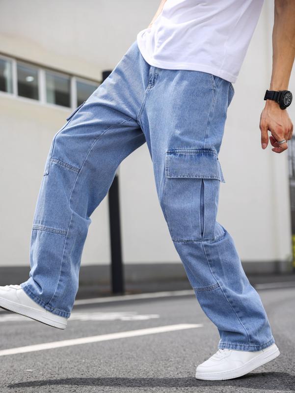 High Waist Winter Fashion Loose Jeans Baggy Straight Leg Denim Pants Trousers