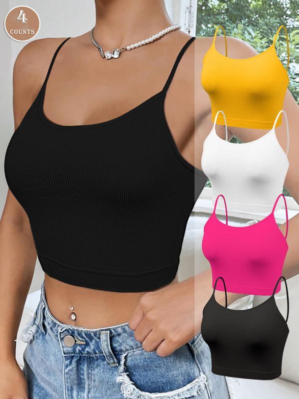 Women's Solid Wireless Bra, Casual Comfortable Breathable Bra, Women's Basic Lingerie for All Seasons