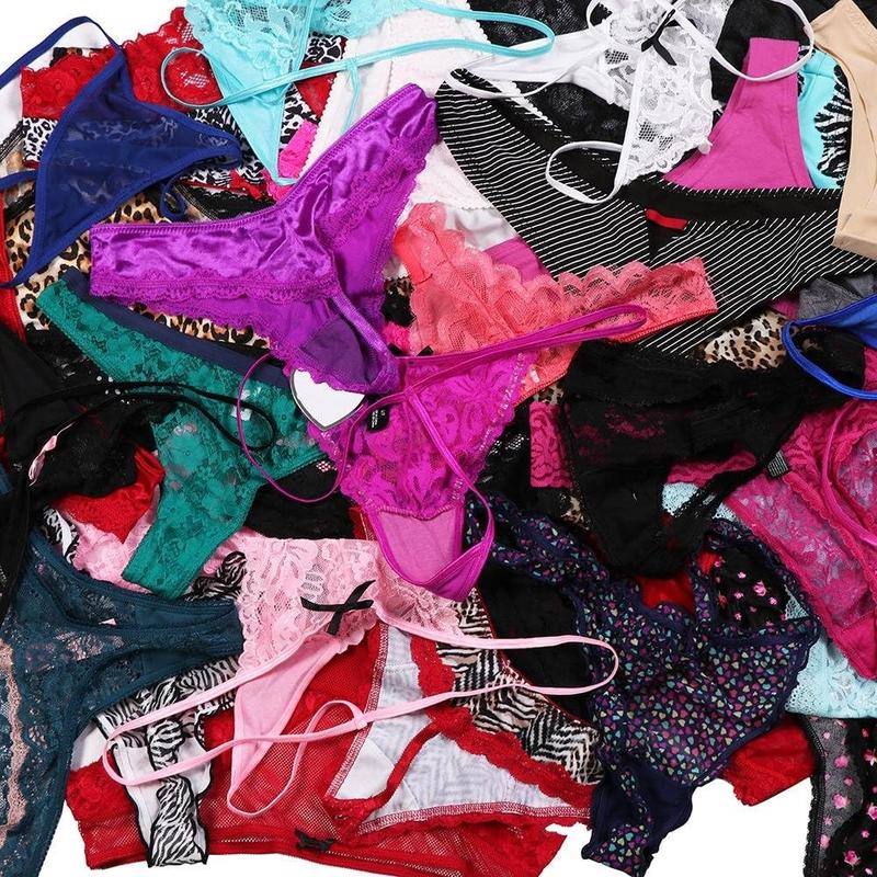 Sexy Underwear, Kinds of Women T-back Thong G-string Underpants Sexy Lacy Panties, 10 Pcs