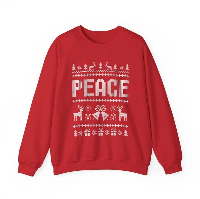 Matching Couples Ugly Christmas Sweatshirts Funny Couple Ugly Christmas Sweatshirts, I Come in Peace Sweatshirts