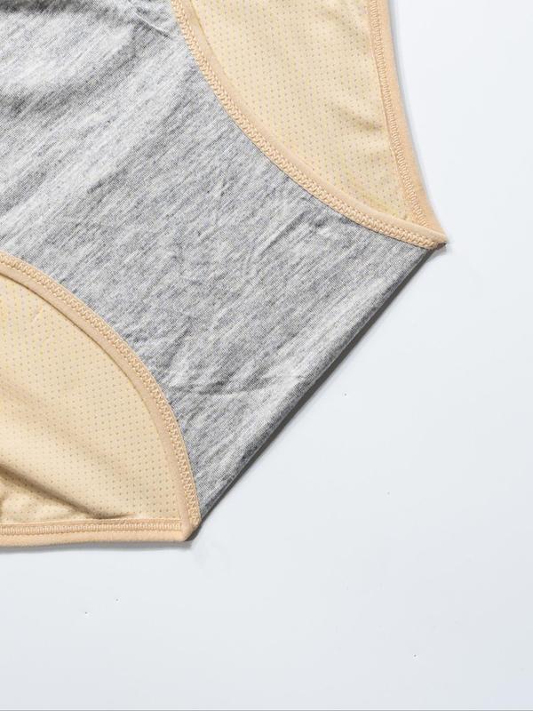 Women's Solid Color Period Panty, Breathable Comfortable High Absorbing Period Underwear for Daily Wear, Women's Underwear for All Seasons