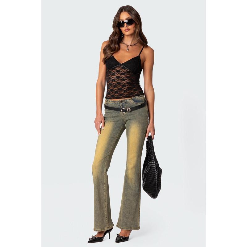 Eira Sheer Lace Tank Top