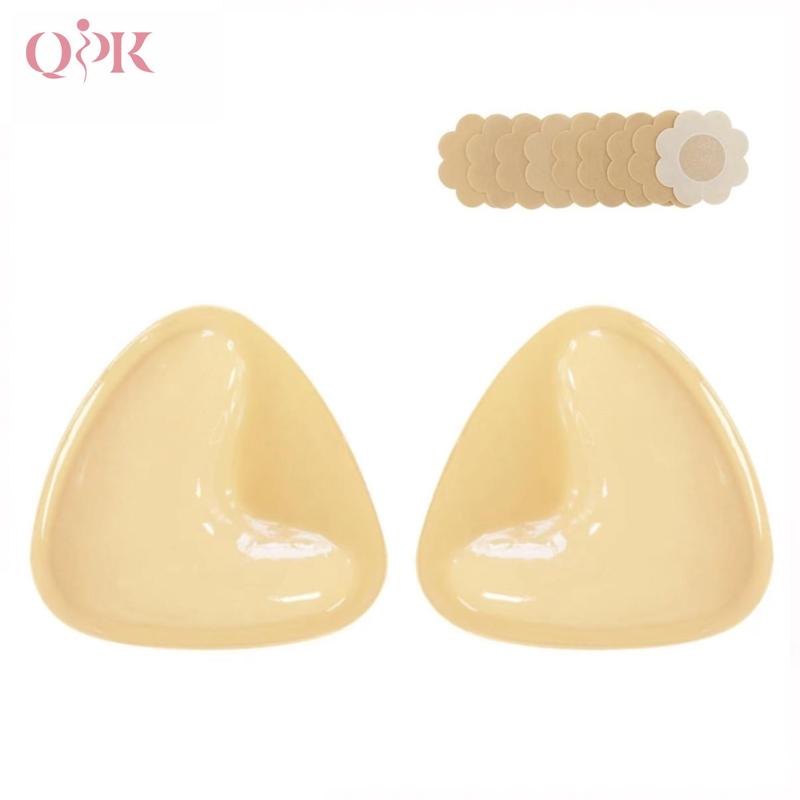 QPK Sticky Inserts -BLACK FRIDAY! Instant Boost Duoble Sided Adhesive Bra Cup，Womenswear Accessories,With 10 pairs of nipple pads push up pads Underwear Lady Comfort waterproof bra