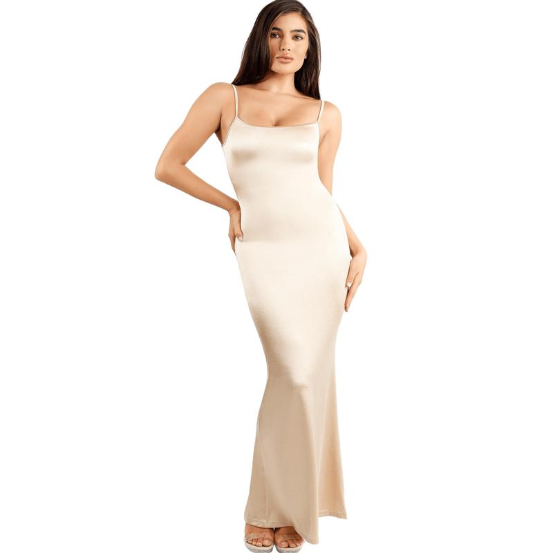 Popilush The Shapewear Dress Slip Shine Maxi Dresses Casual Womenswear Clothing Party