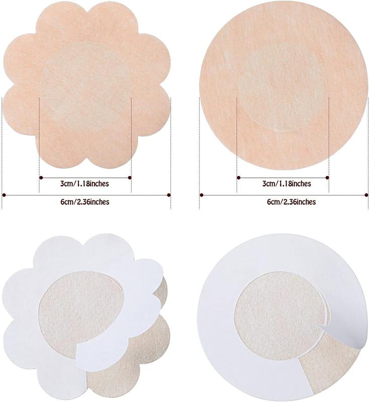 40 Pairs Disposable Nipple Breast Covers Adhesive Breast Pasties Petal Bra Pasties for Women