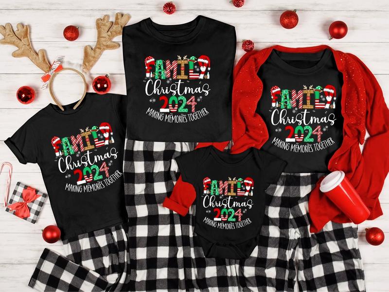 Making Memories Together Shirt Family Christmas 2024 Tee, family Christmas 2024 Shirt, Christmas Family Matching Shirt, Matching Outfits Family Tees Holiday Casual Clothes,  Family Christmas Santa Tee, Family Matching Santa Sweatshirt