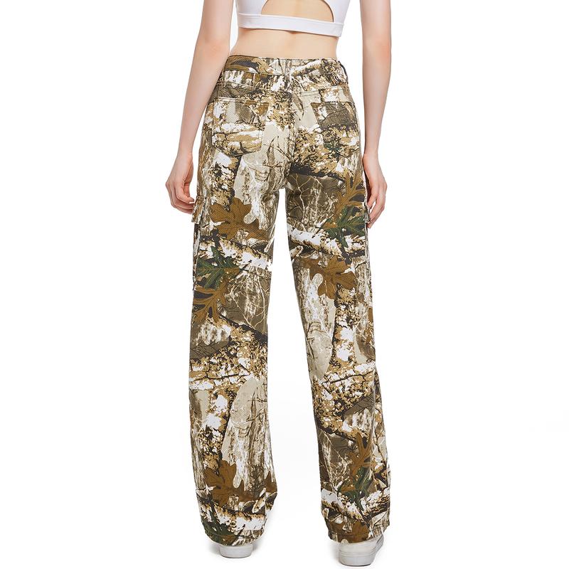 PinkyMoor Overalls Camouflage Pants Wide Leg Pants Jeans Sweatpants Streetwear Womenswear cameo  jeans