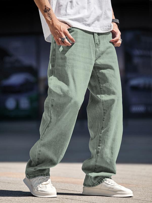 High Waist Winter Fashion Loose Jeans Baggy Straight Leg Denim Pants Trousers