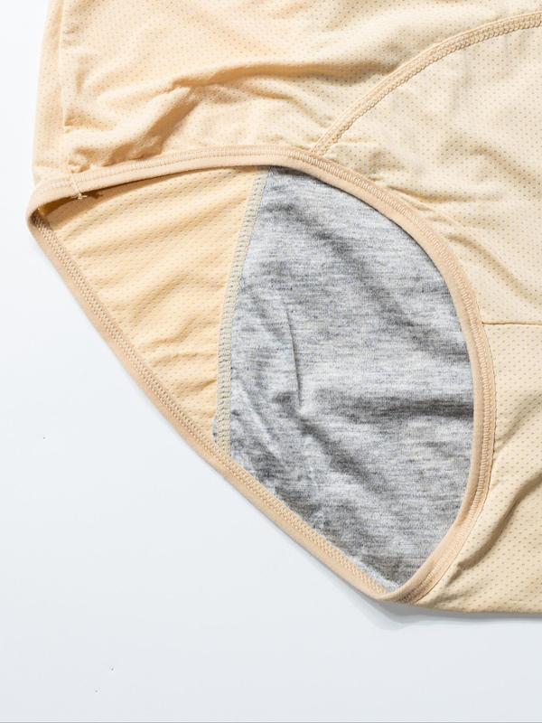 Women's Solid Color Period Panty, Breathable Comfortable High Absorbing Period Underwear for Daily Wear, Women's Underwear for All Seasons