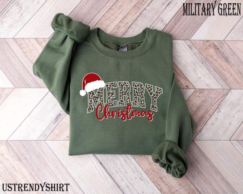 Merry Christmas Sweatshirt, Christmas Shirts, Cute Winter Sweater, Christmas Shirt for Women