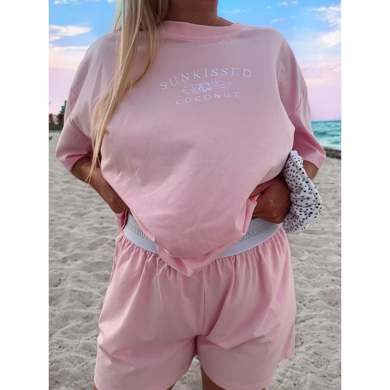 Blair Pink Basic Watercolor Shorts