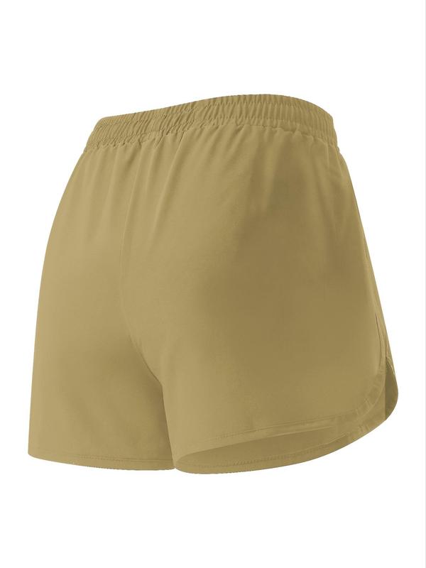 Women's Solid Drawstring Moisture Absorbing Shorts, Casual Breathable Comfortable Shorts for Daily Outdoor Wear, Ladies Bottoms for All Seasons