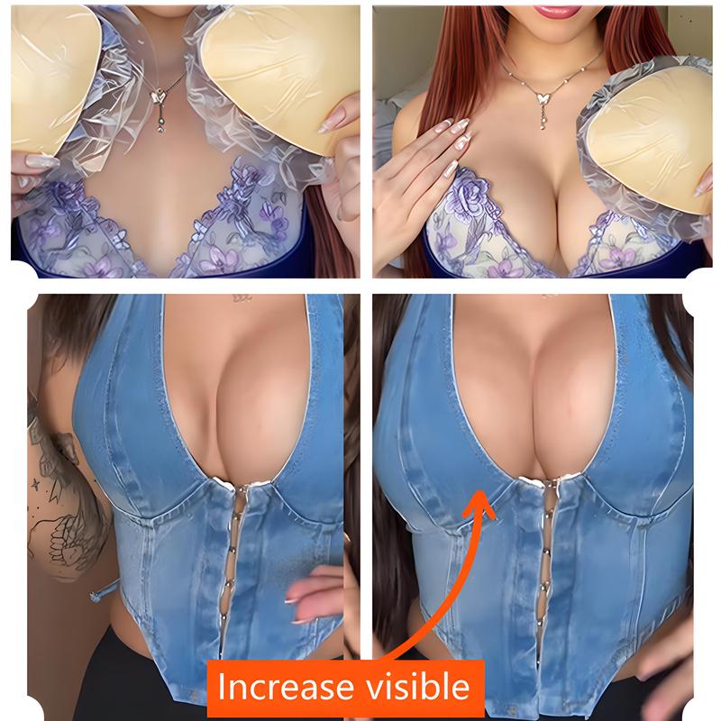 Snowy Sticky Cup Inserts - Instant Boost Double Sided Adhesive Bra Cup for Women,Fitted Fitted Underwear Lady Comfort Clothing Accessories Womenswear brand covers push up swim inserts bikini insert seamless sticky