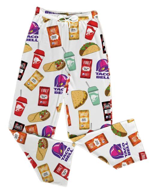 Taco Bell Pajama Pants Comfy Lounge Wear for Taco Lovers