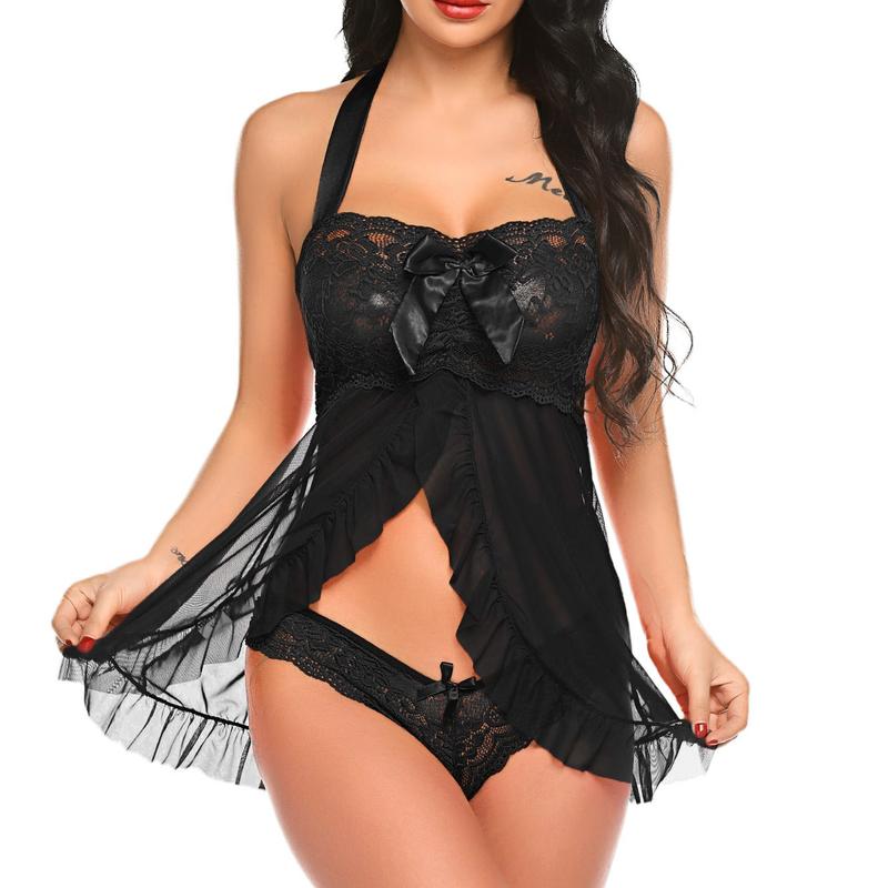 Avidlove Lingerie for Women Lace Nightgown Sleepwear Halter Nighty Chemsie Womenswear