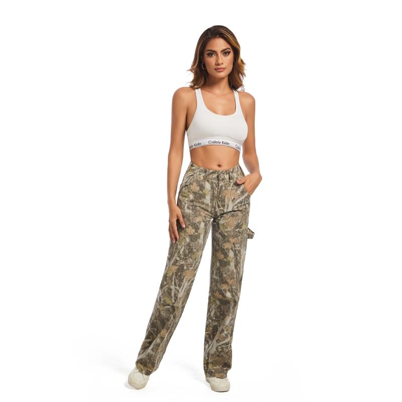 PinkyMoor Overalls Camouflage Pants Wide Leg Pants Jeans Sweatpants Streetwear Womenswear cameo  jeans