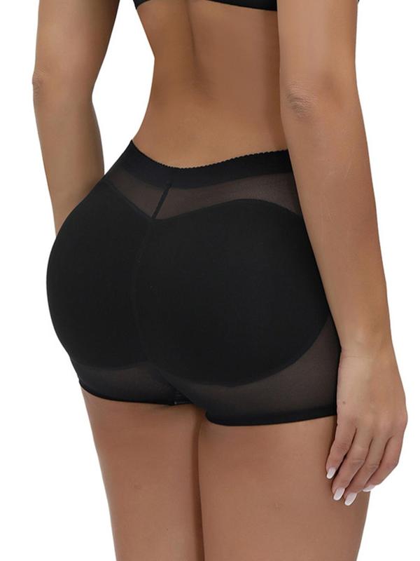 Women's Padded Contrast Mesh Sheer Shapewear Knicker, High Stretch Tummy Control Butt Lifter Shaper, Ladies Shapewear Bottoms