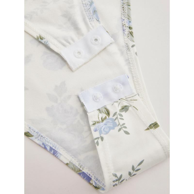 Cider [size 2-26] Santorini Beach Vacation Square Neck Floral Ruched Corset Bodysuit