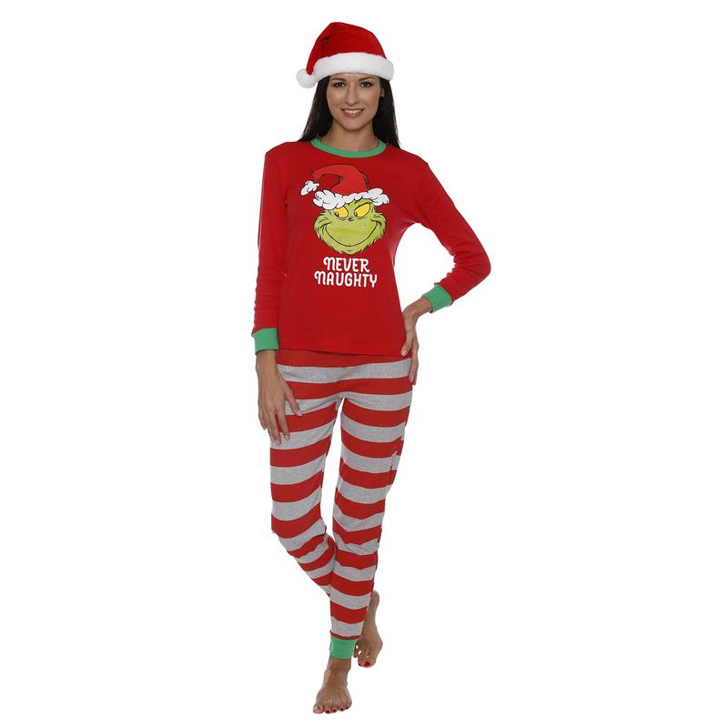 Matching Christmas Pajamas For Family, Red Long Sleeve Printed Pattern Tops and Pants for Men  Women  Boys  Girls Cotton Womenswear