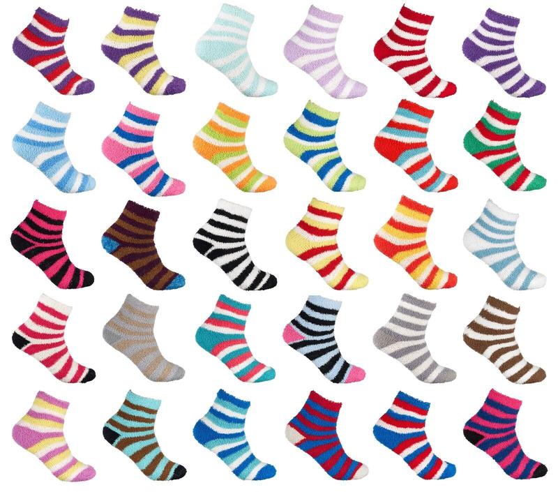 12 Pack Women's Cozy Fuzzy Warm Fluffy Winter Socks