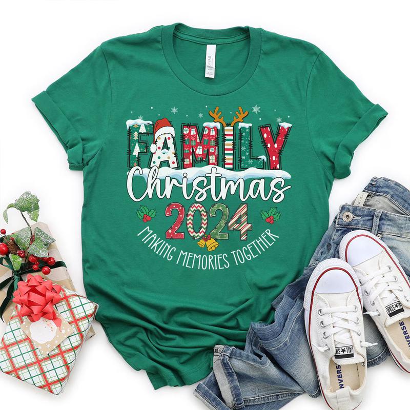Family Christmas 2024 T-shirt, Christmas Matching Shirt, Family Tee, Christmas Gift for Family, Holiday Shirt