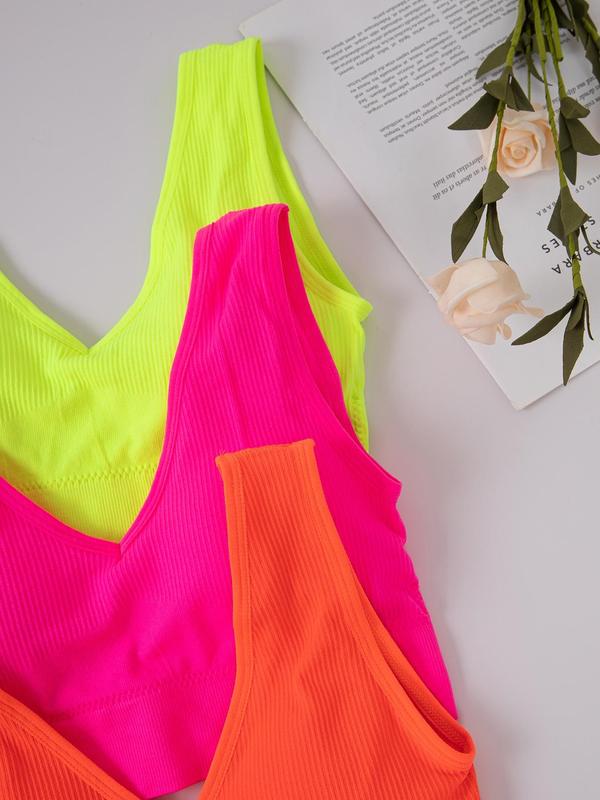 Women's Solid Padded Wireless Bra, Casual Comfortable Breathable Lingerie Top, Softness Underwear for All Seasons