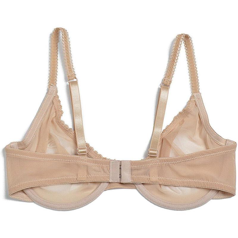 Women's Minimizer Unlined Ultra Thin Mesh Bra Underwire Non Padded Large Bust Bralette.Comfortable skin-friendly charming