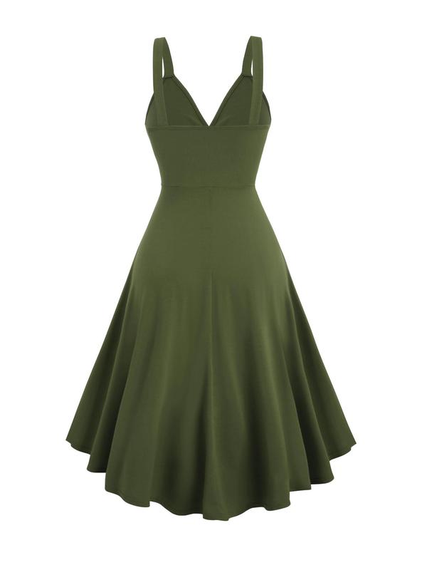 Women's Plain O-ring Ruched Wrap Asymmetrical Hem Dress, Elegant Sleeveless V Neck A Line Dress for Party Holiday Wedding Guest, Ladies Summer Clothes Fall Wedding Guest Dress Fall Wedding Guest Dress
