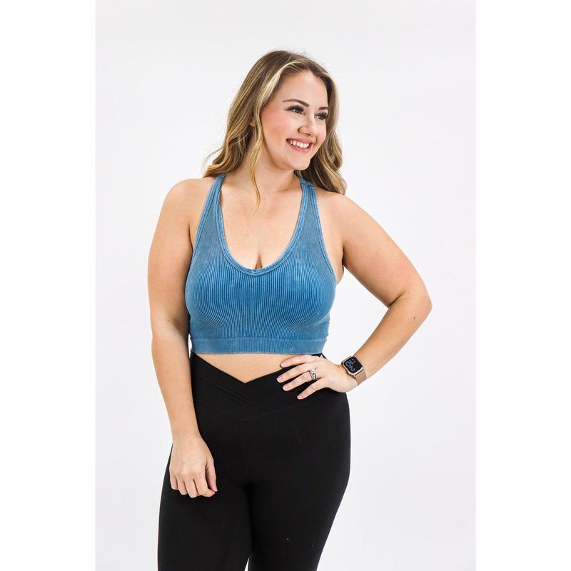 Washed Sophia Racerback Bralette-2