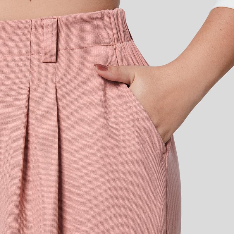 Halara High Waisted Plicated Side Pocket Wide Leg Waffle Casual Plus Size Pants