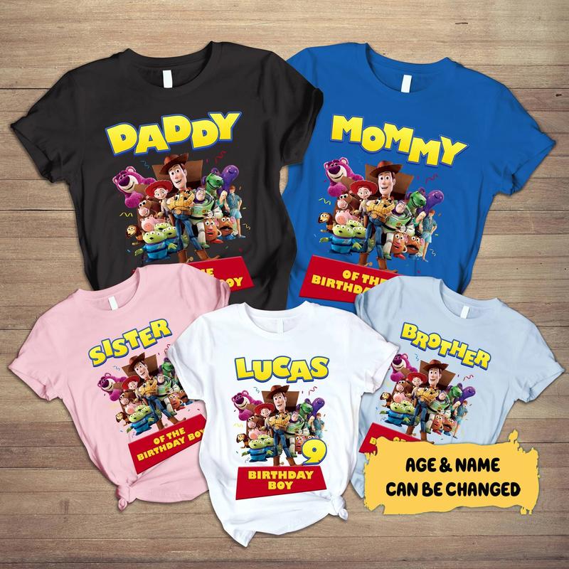 Personalized Toy Story Family Birthday Shirt | Toy Story Dad Mom Birthday Tee | Woody Buzz Lightyear Birthday Party Shirt