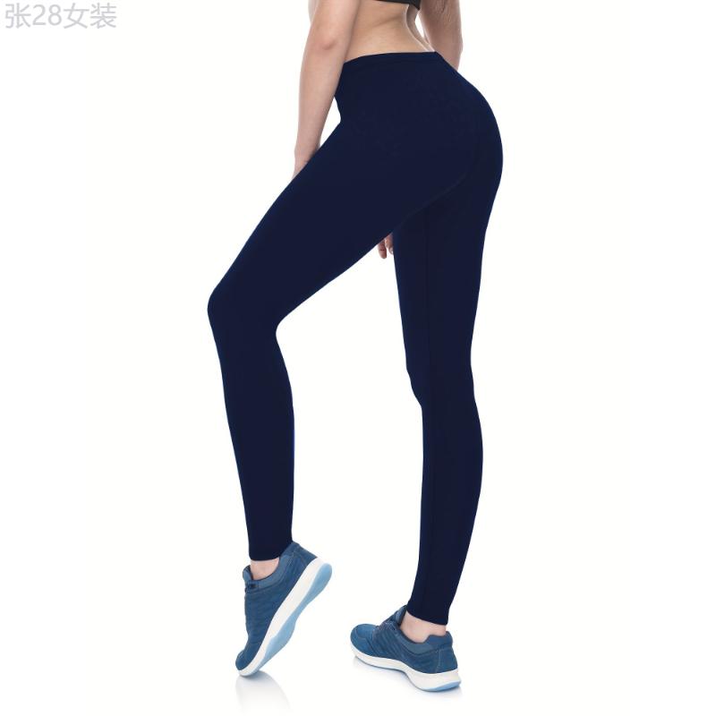 3 Pack Solid Skinny Leggings, Elastic Waist Casual Stretchy Women's Clothing Fabric Spandex