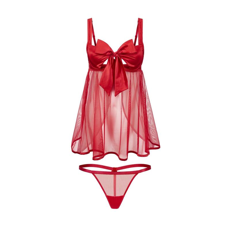 Bessima Dark Red Plus Lingerie