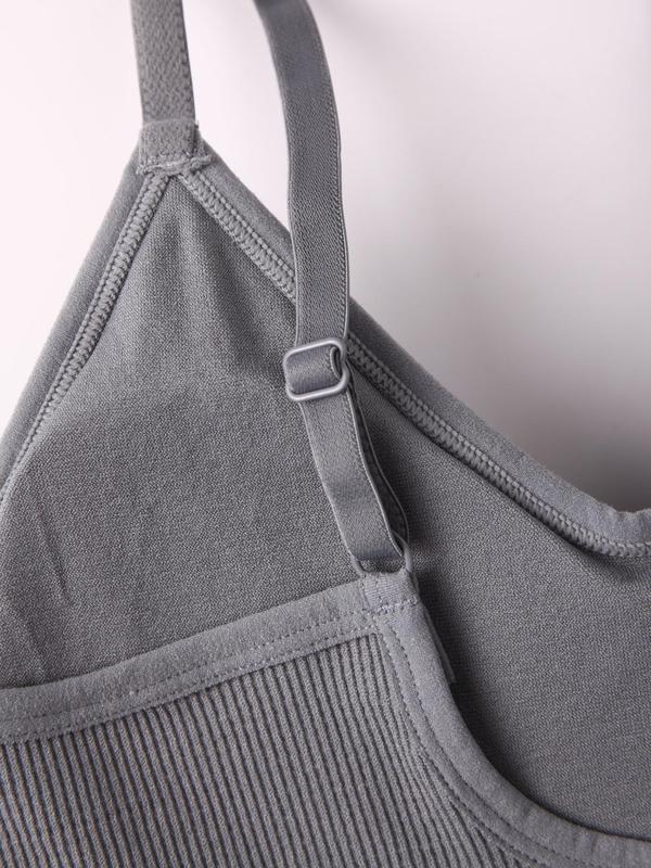 Women's  Plain Adjustable Strap Wireless Bra, Casual Comfortable Breathable Lingerie for Daily Wear, Lingeries for All Seasons