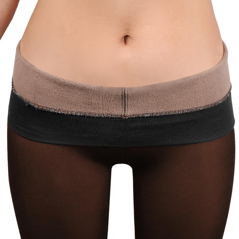 Fleece Lined Tights Women - Fake Translucent Warm Pantyhose Leggings Sheer Thick Tights for Winter,Winter Basic Leggings Thick Semi,Winter Comfort Fleece Tights Available in Plus Size Underwear Womenswear