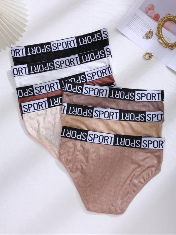 Women's Solid Color Tape Waist Panty, Soft Comfy Breathable Knicker for Daily Wear, Underwear for All Seasons