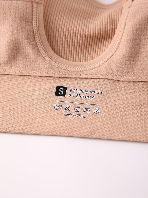 Women's  Plain Adjustable Strap Wireless Bra, Casual Comfortable Breathable Lingerie for Daily Wear, Lingeries for All Seasons