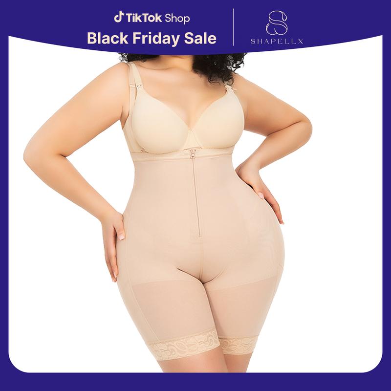 Shapellx AirSlim Firm Tummy  Bodysuit With Butt Lifter Shorts Shapewear Womenswear