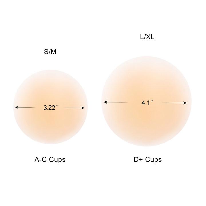 SHAPERX Women's Adhesive Bra Comfortable Strapless Nipple Covers Sticky Invisible Backless Bra with Travel Box