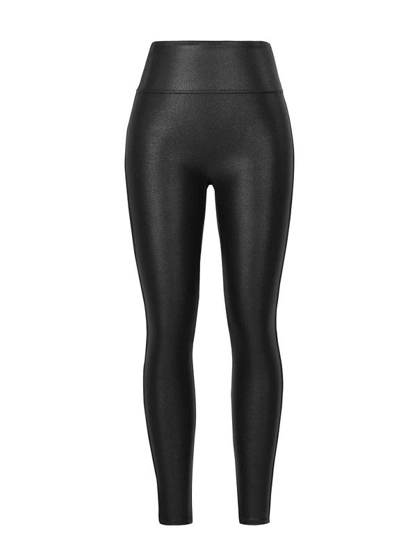 FeelinGirl Leather Pants for Women Tummy Control Stretchy High Waist Leggings Womenswear Bottom Basic Fit