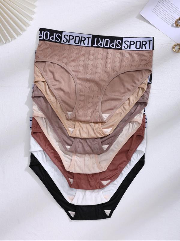 Women's Solid Color Tape Waist Panty, Soft Comfy Breathable Knicker for Daily Wear, Underwear for All Seasons