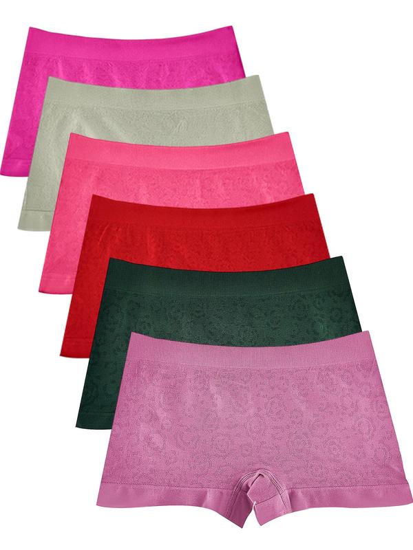 Women's Plain Drop Waist Boyshorts, Minimalist Stretchy Seamless Panties, Underwear for Women, Underwear for All Seasons, Boyshorts for Women