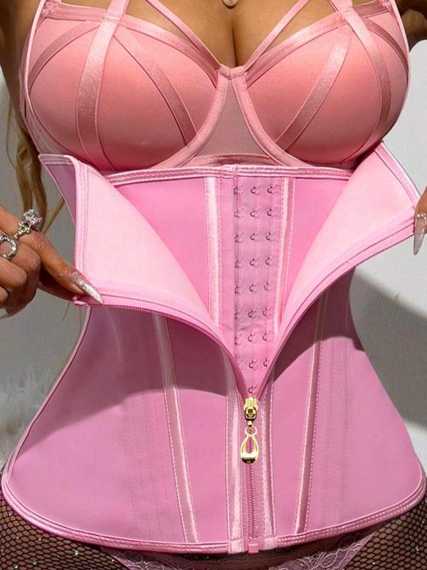 Women's Adjustable Zipper Corset Waist Trainer Lady Mufti Clothes, Fall High Stretch Tummy Control Belt, Ladies Sexy Shapewear for All Seasons, Women's Fall Clothing Girdle