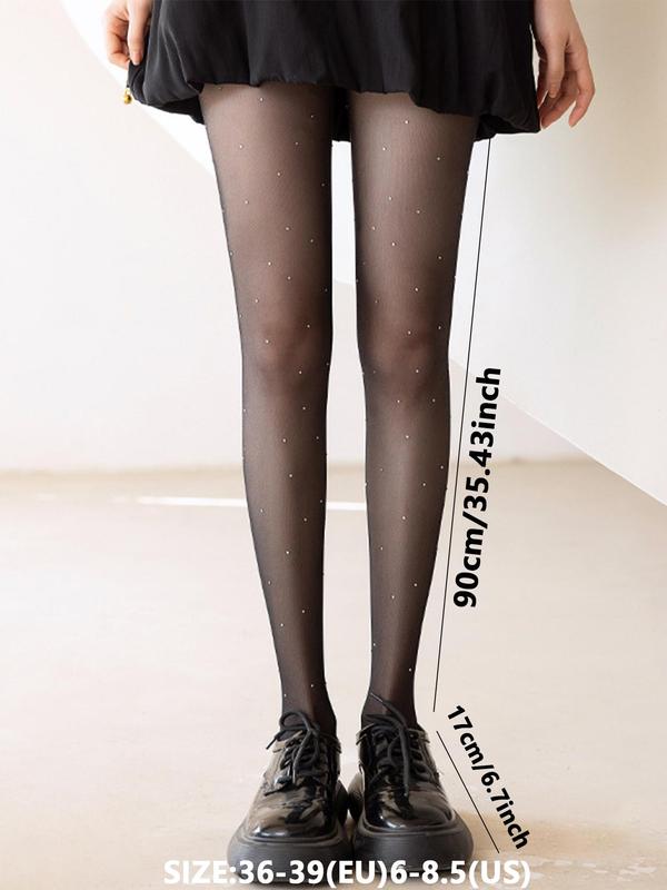 Women's 1 Pair Solid Breathable Sheer Tights, Summer 2024 Comfy Slim Pantyhose For Women, Fashion Ladies Tights For Summer, Experimental Wear
